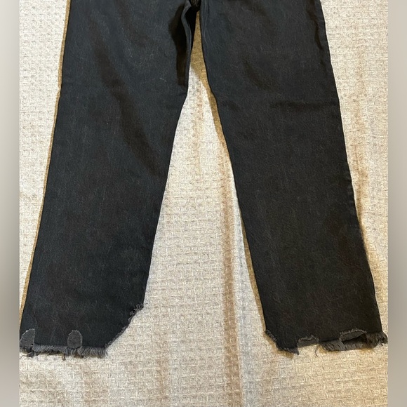 Free People We The Free Black Tapered Baggy High Rise Boyfriend Fit Jeans 26 NWT - Picture 7 of 12